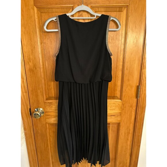 Sans-Souci Layered Black Dress Womens Medium 17x41 Polyester - Picture 6 of 8